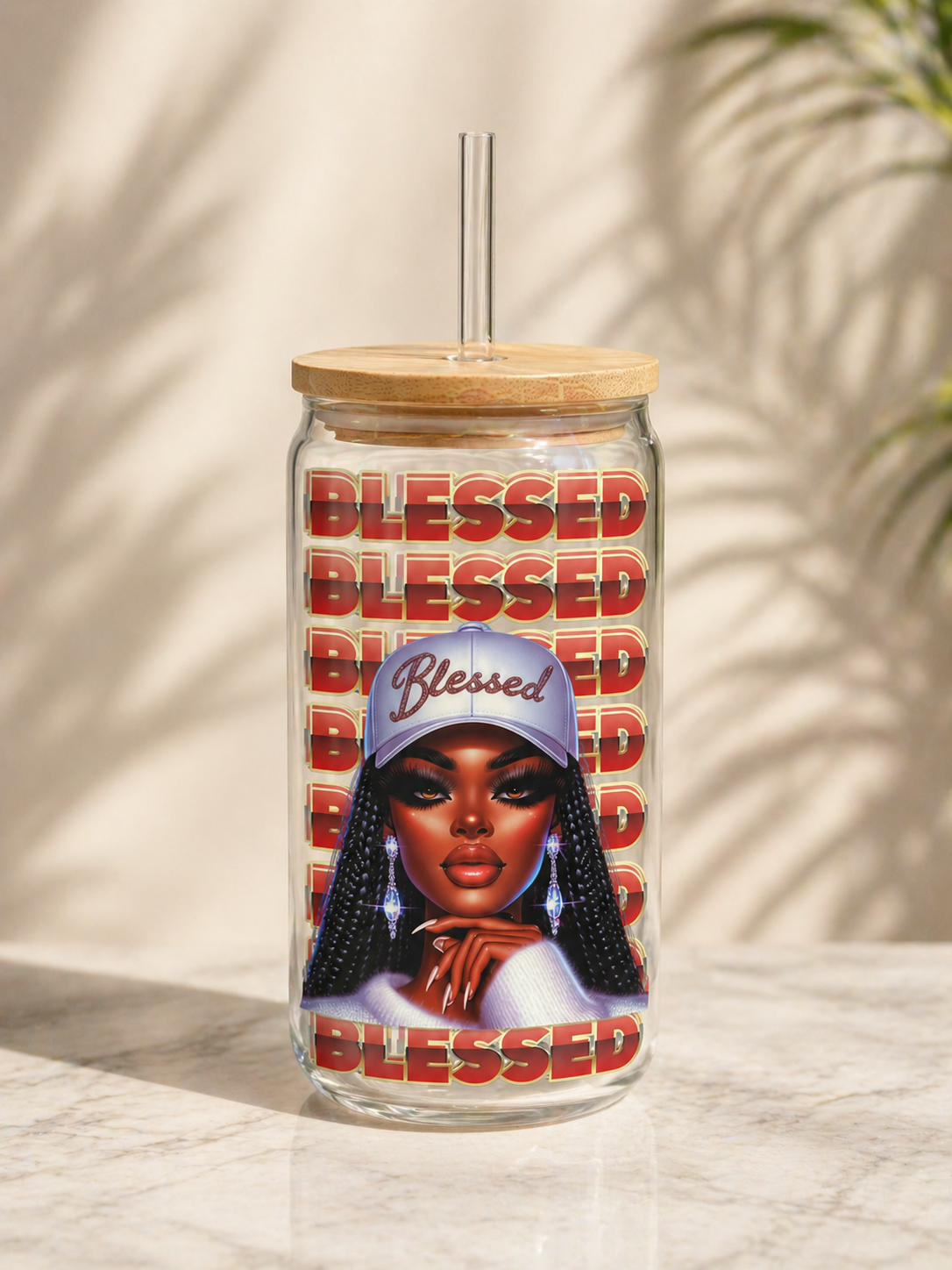 Blessed UV DTF 16 oz cup wrap