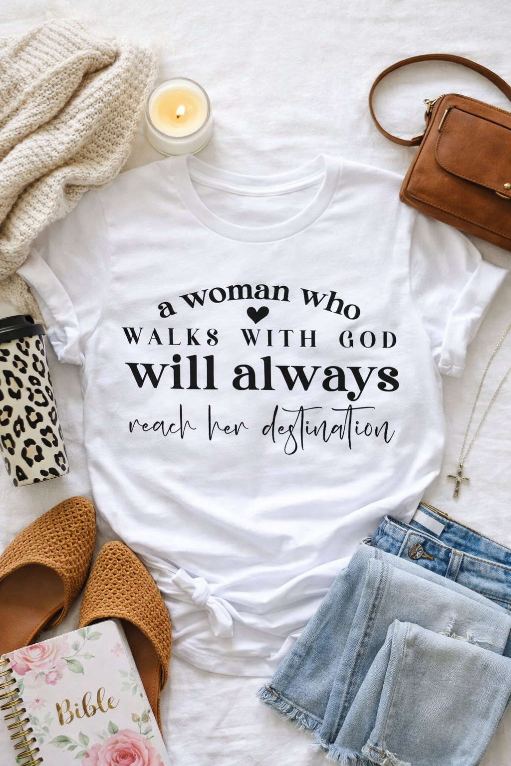 A woman who walks with God will always reach her destination screen print transfer