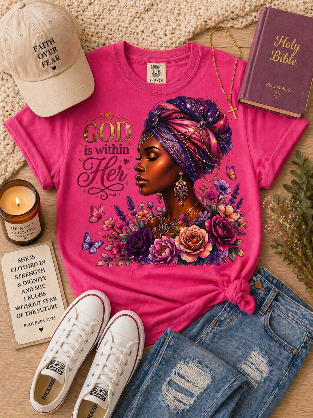 God is Within her Ready to Press DTF
