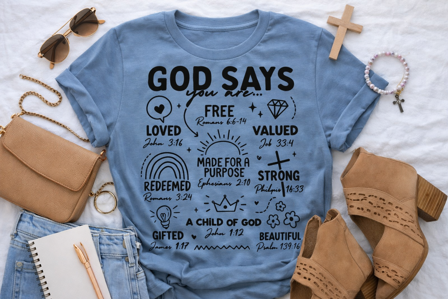 God Says Screen Print Transfer