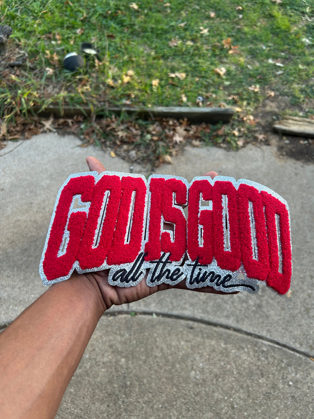 God is Good Chenille Patch