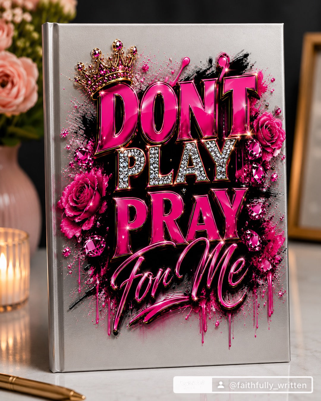 Don’t Play with me Pray For Me UV DTF Journal Transfer