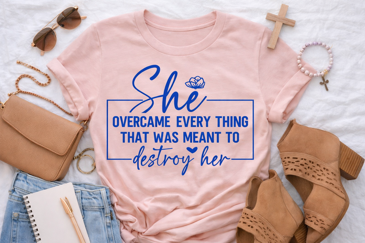 She Overcame Everything that was meant to Destroy Her Screen Print Transfer