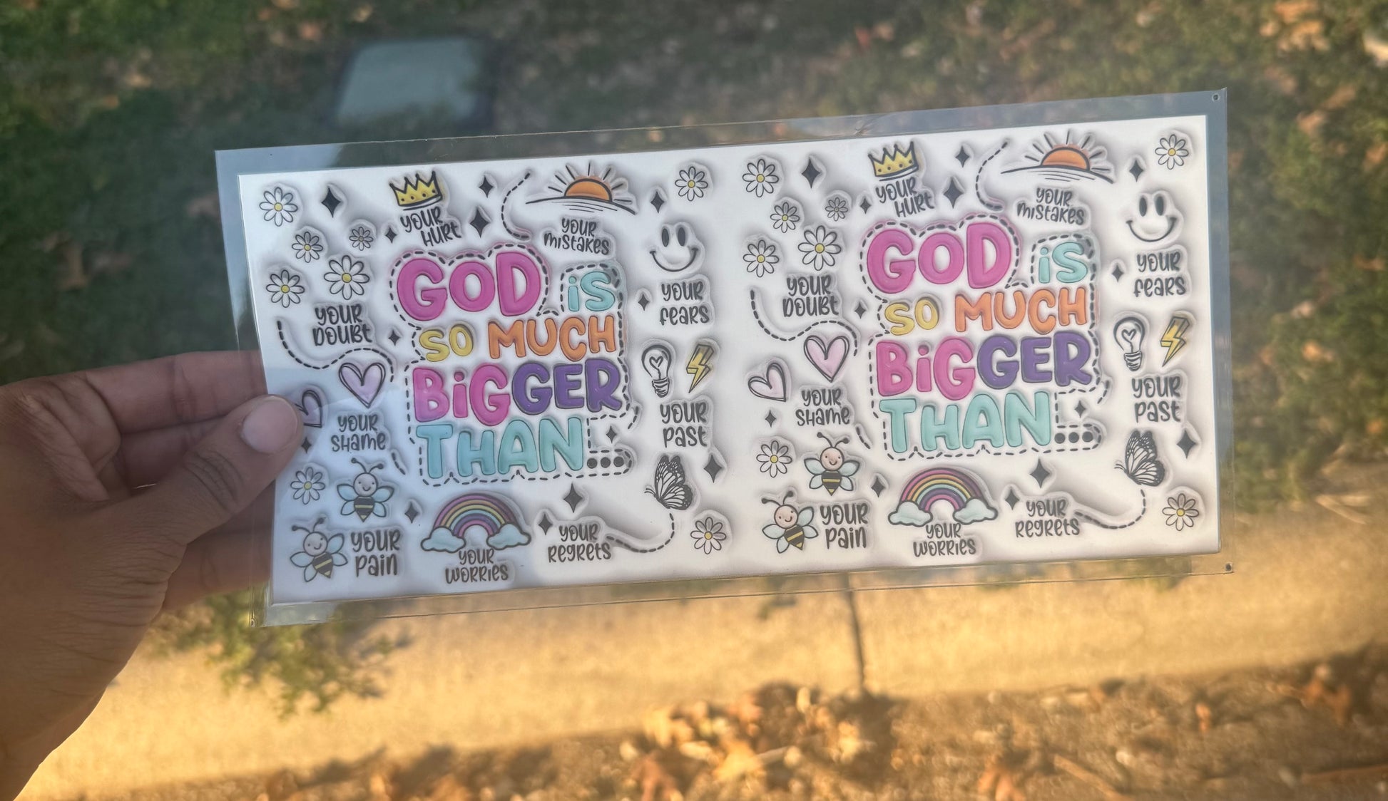 God Is so Much Bigger Than 16oz cup wrap