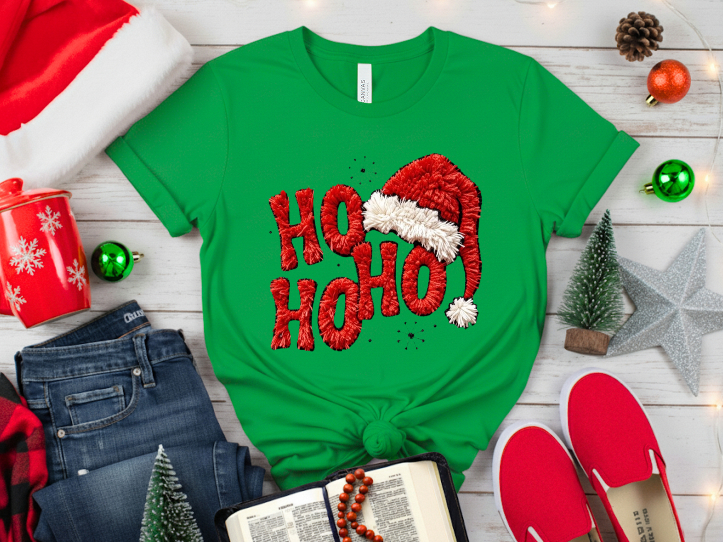 Ready to Press Ho Ho Ho Christmas 12 inch DTF Transfer