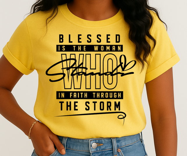 Ready to Press Blessed is the Woman Screen Print