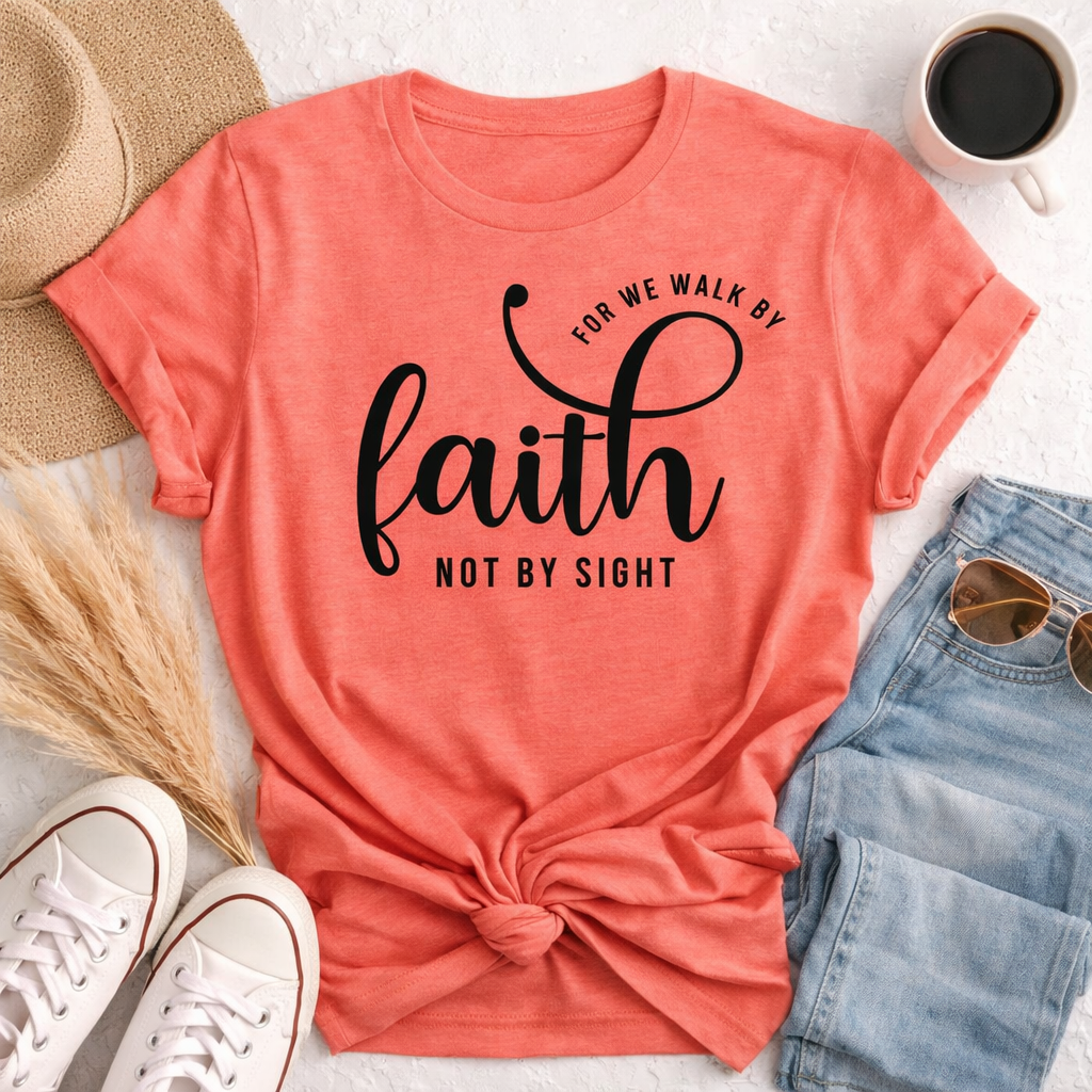 For We walk By Faith Not By Sight Screen Print Transfer