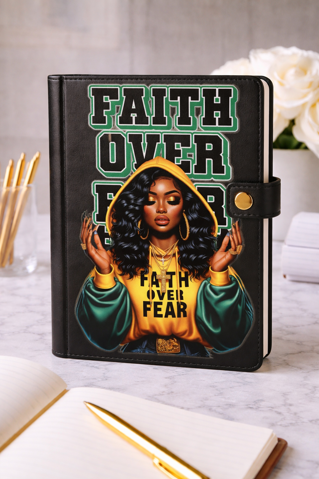 Faith Over Fear UV DTF Journal Transfer