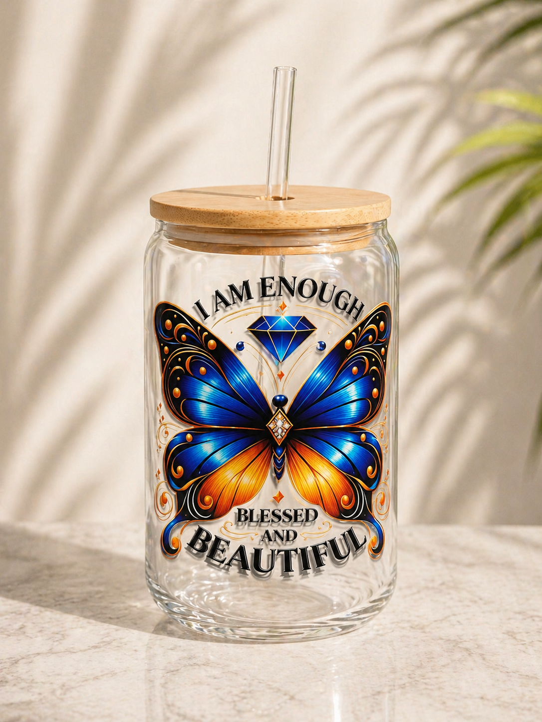 I Am Enough UV DTF cup wrap
