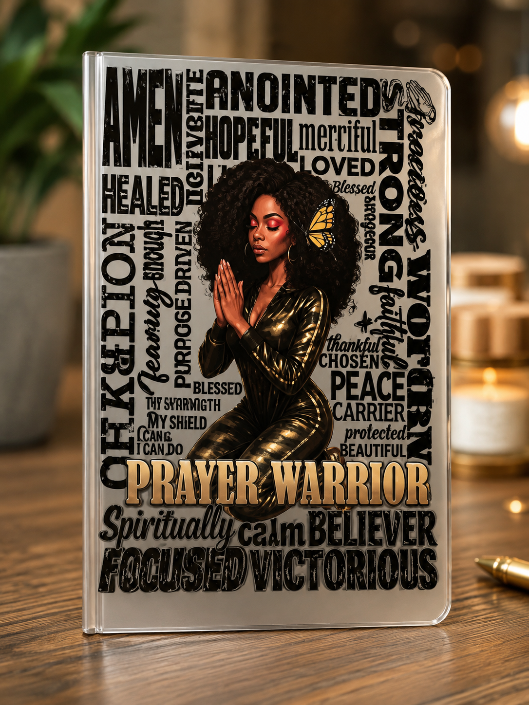 Prayer Warrior UV DTF Journal Transfer