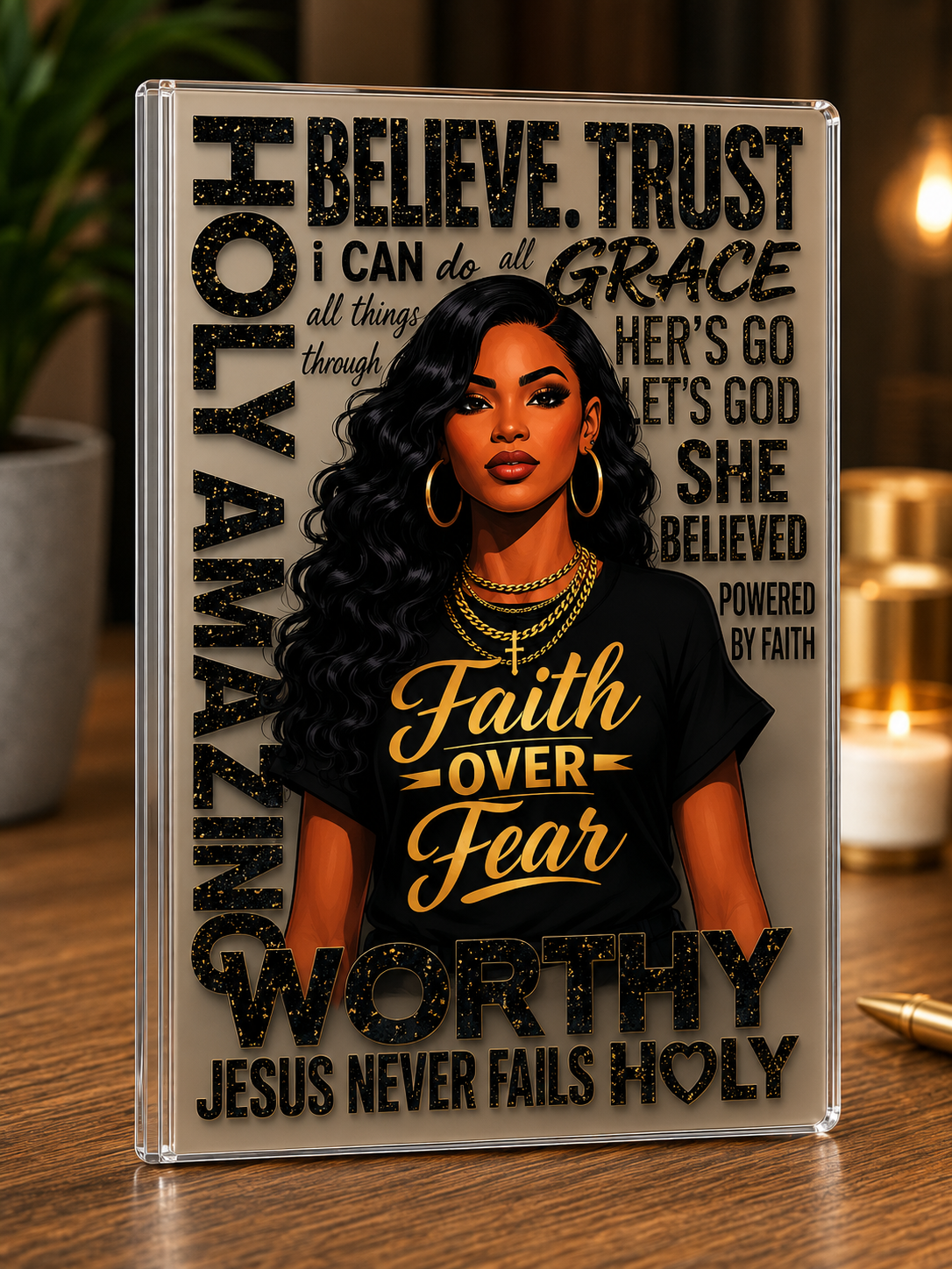 Walk by Faith UV DTF Journal Transfer