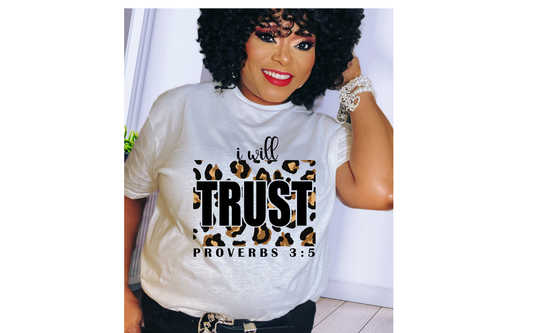 I will Trust Proverbs 3:5 Clear Film Transfer
