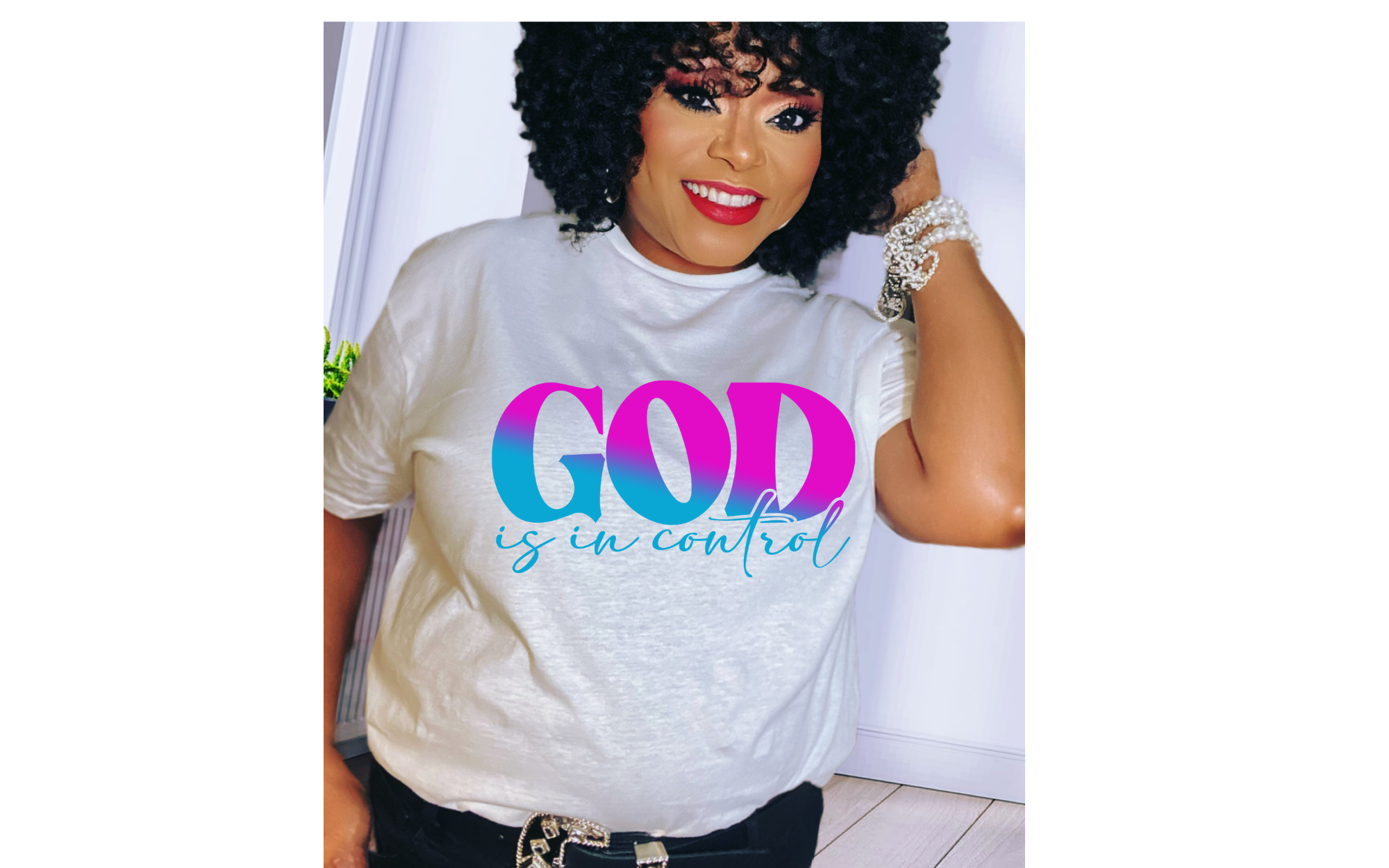 Ready to Press God is In Control Clear Film Transfers