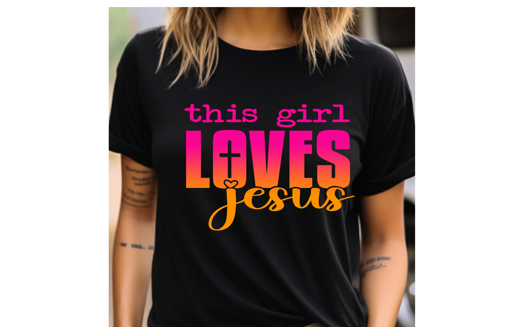 Ready to Press This Girl Loves Jesus Clear Film Transfers